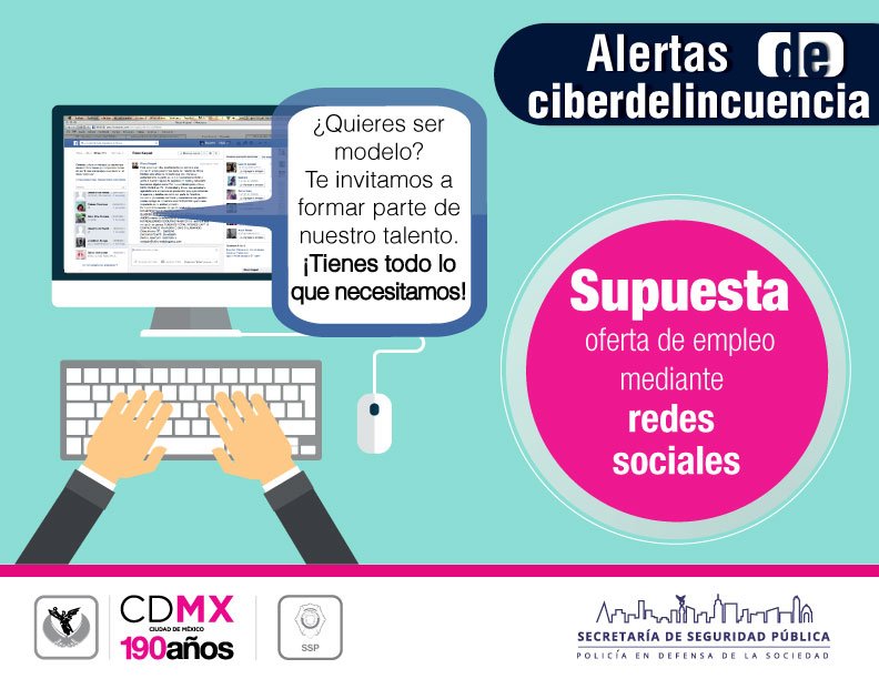 SSC_CDMX's tweet photo. #TipSSPDF Desconfía de Ofertas laborales llamativas en redes sociales pueden tratarse de engaño o fraude. https://t.co/uGXU6TtaIN