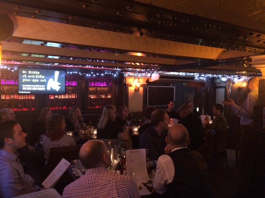 PorterhouseLDN's tweet photo. Full house tonight for our Art of Blending event with @ChivasRegalUK hosted by @PhilHuckle https://t.co/DGWBI81Cro