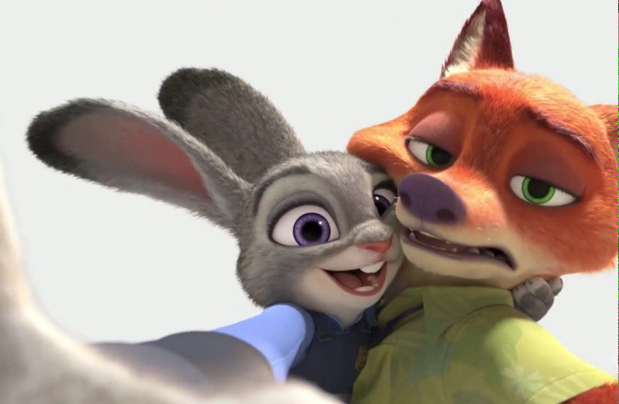 Disney_Zootopia's tweet photo. A few more zelfies! #Zootopia #Selfies #NickWilde #JudyHopps #Zootropolis #Zootopie https://t.co/mLTbUbgJ5w