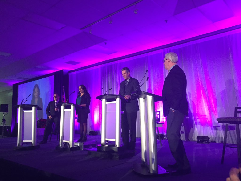 AMMManitoba's tweet photo. AMM Provincial Leaders' Debate is happening now #ammdebate #mbpoli #ammagm @Keystone_Centre https://t.co/t5NOwwfeUl