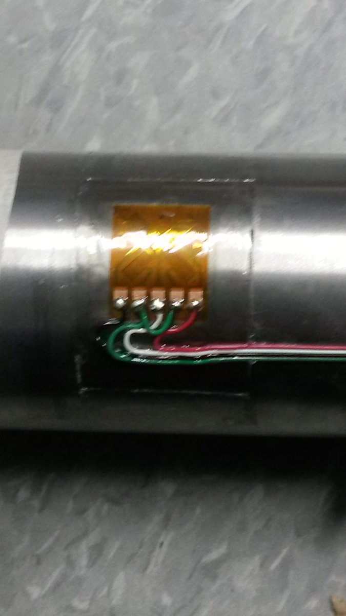 Torque determination on steel shaft using a full bridge configuration CEA-06-250US-350 strain gage