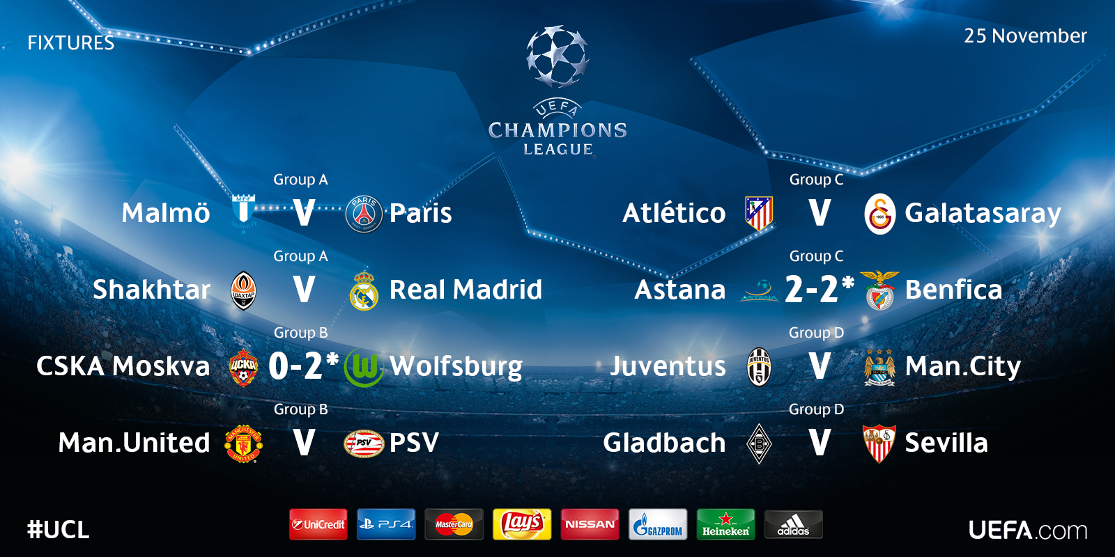 Ucl matches