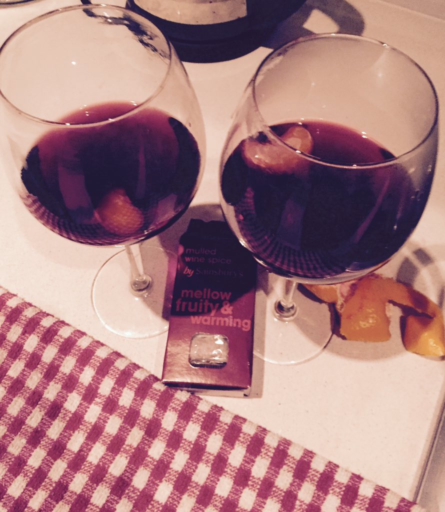 MissChloeMoss's tweet photo. First home made mulled wine of the season 🍷 with @M999KJC #christmasiscoming https://t.co/2QZ0QWE2Nv