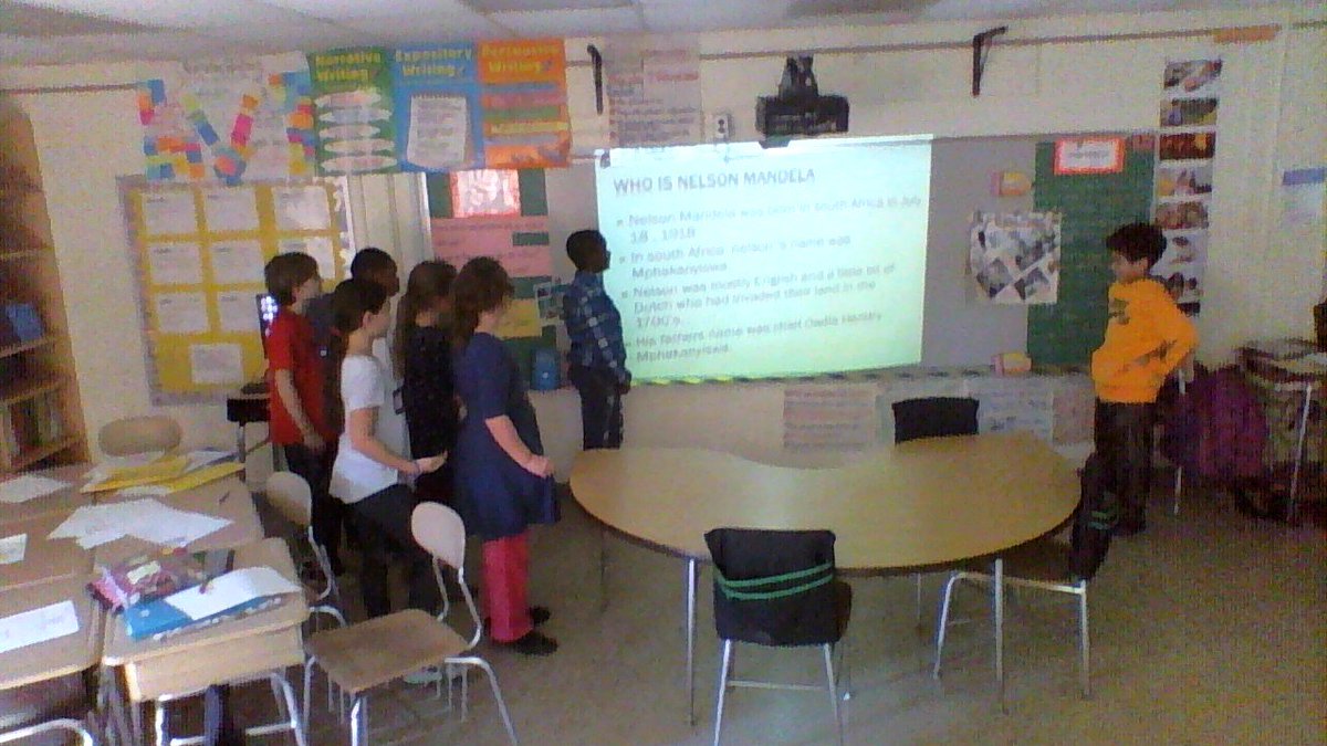 Gr 5 giving group presentations on topics of their choice! #interestbasedlearning @BCPS_ELA @DDance_BCPS