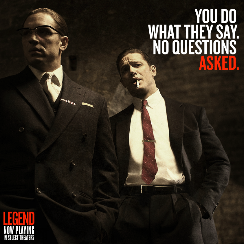 LegendTheFilm's tweet photo. The world never stood a chance. #LegendMovie Get tickets: https://t.co/3P38TKh3aq https://t.co/i9Zg4bQtiK