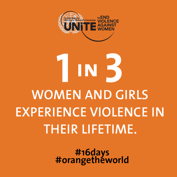 AmbPower44's tweet photo. 1 in 3 women experience violence in their lifetime. It's not acceptable, not inevitable &amp; must change. #16Days https://t.co/ZuYHMgUSEj