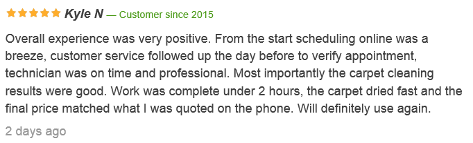 We love hearing from our happy clients! Check out what Kyle said about his experience with us!