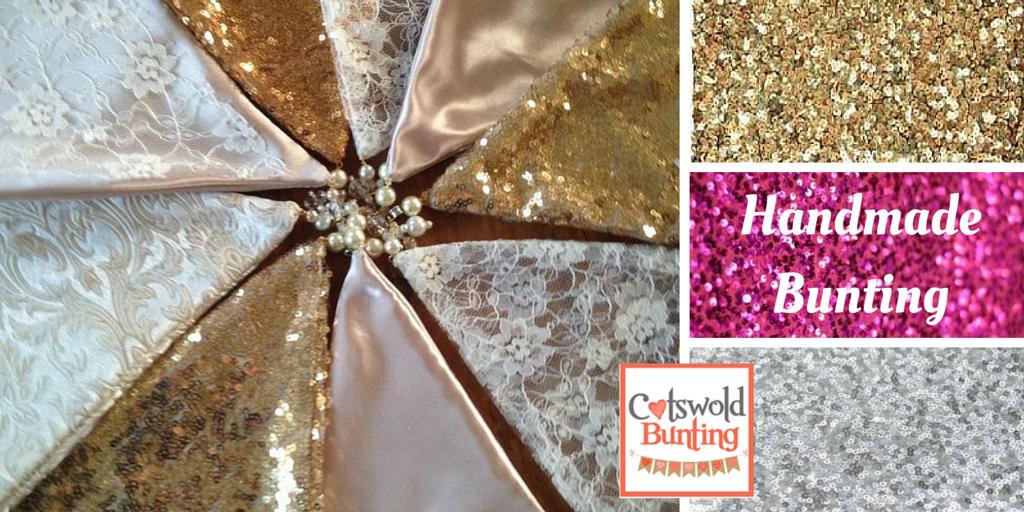 CotswoldWeddin's tweet photo. We make our own #sequin #handmade bunting to hire - so choose your colour. #cotswoldshour #gloshour https://t.co/ewPePT5x3l