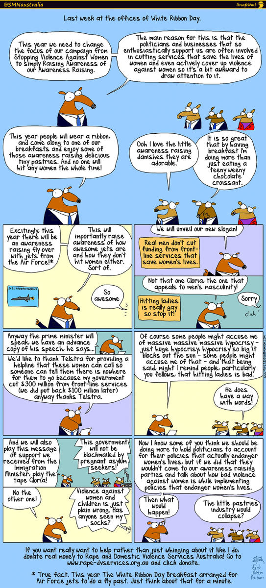 clickhereAU's tweet image. #FirstDogontheMoon This White Ribbon Day, let's raise awareness of our awareness raising!☟#hittinghome #auspol