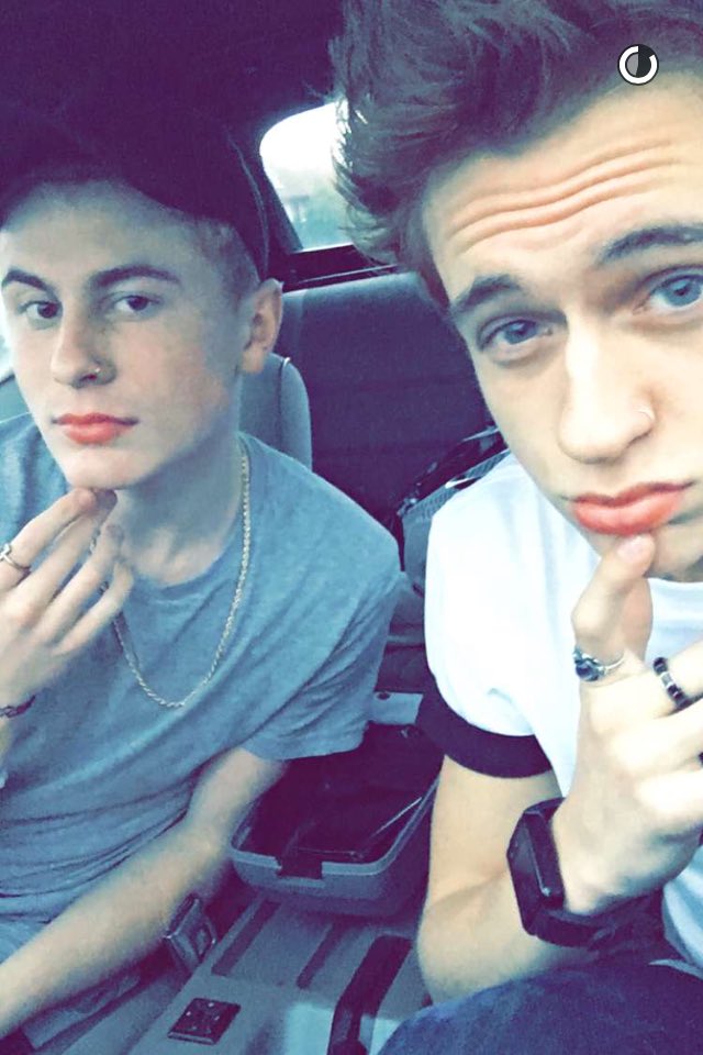 hayesfrench's tweet photo. dear whoever "no balls" 'd them to do this.... thank you 😂 @aramfloodmusic @Devyn_Bess https://t.co/l6UhXSxDRx