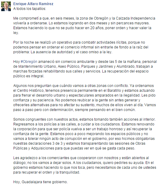 EnriqueAlfaroR's tweet photo. A todos los tapatíos: https://t.co/pOSsnHan0S