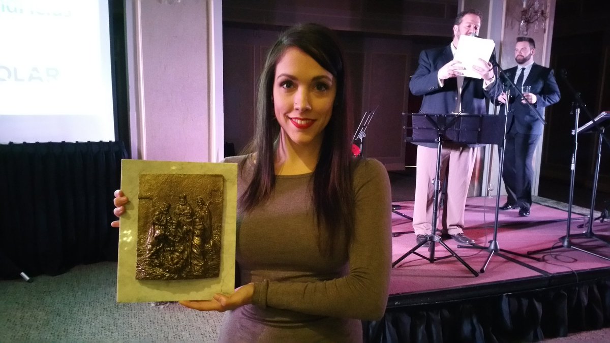 HfxSpirit's tweet photo. Congratulations Jillian! Winner of the Landry/Gazeley sculpture! https://t.co/VPcUKBS94j