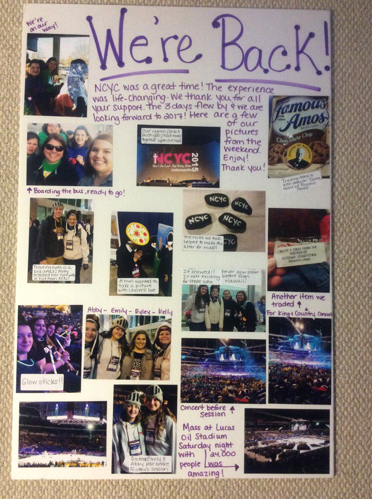 ascensionygroup's tweet photo. A few pictures we put together to share with our parish family of our incredible weekend. #NCYC2015 https://t.co/6Dm3NDFImA