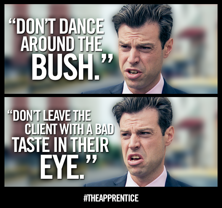 bbcapprentice's tweet photo. When your jargon doesn’t come out quite right… #theapprentice https://t.co/xCRqrLnKGa