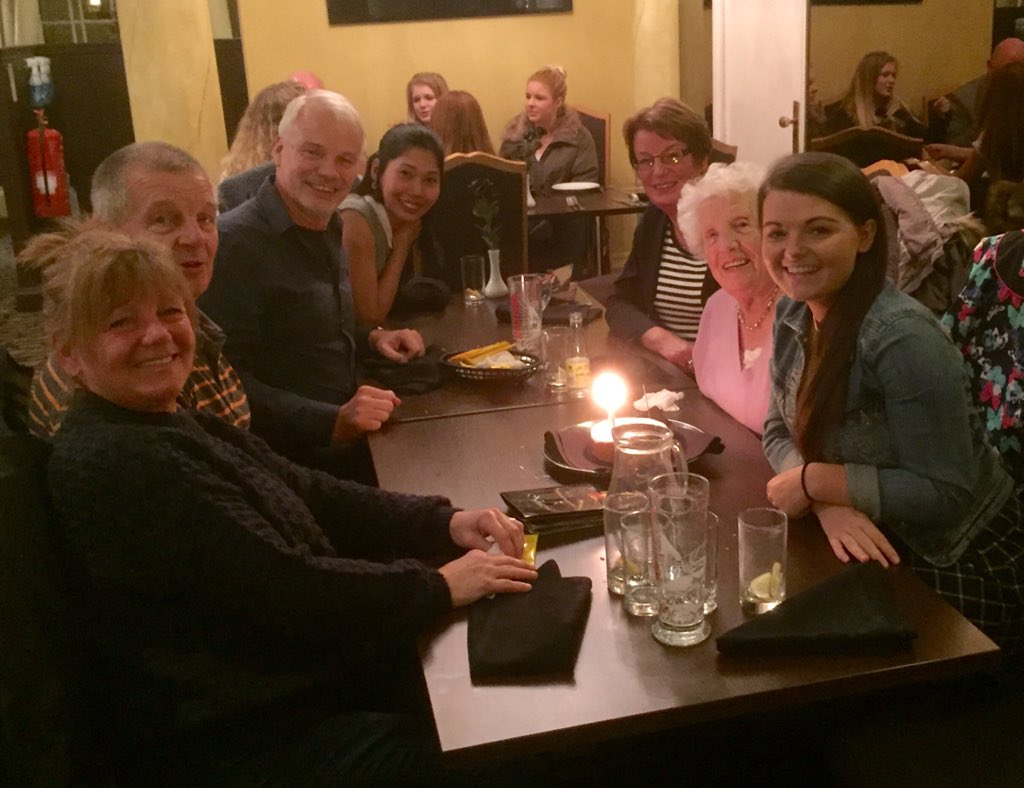 EGulc's tweet photo. Mum's birthday celebration at the Nawaab in Huddersfield. She even got a cake :) @CathyMichellexo https://t.co/SmNlfM3Wzw