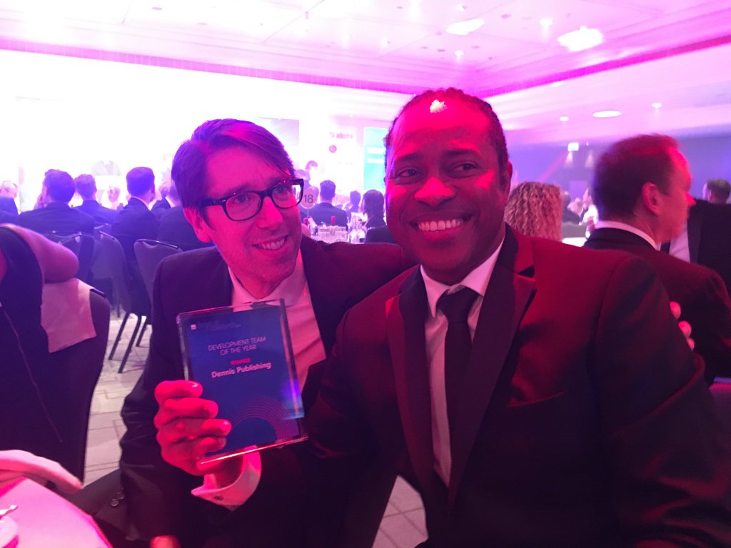 PaulLomax's tweet photo. And another! Development team of the year. Well done @thechrisglasgow @chriskinch et al! @DennisUK #PPADigital https://t.co/lDeaYDfiYp