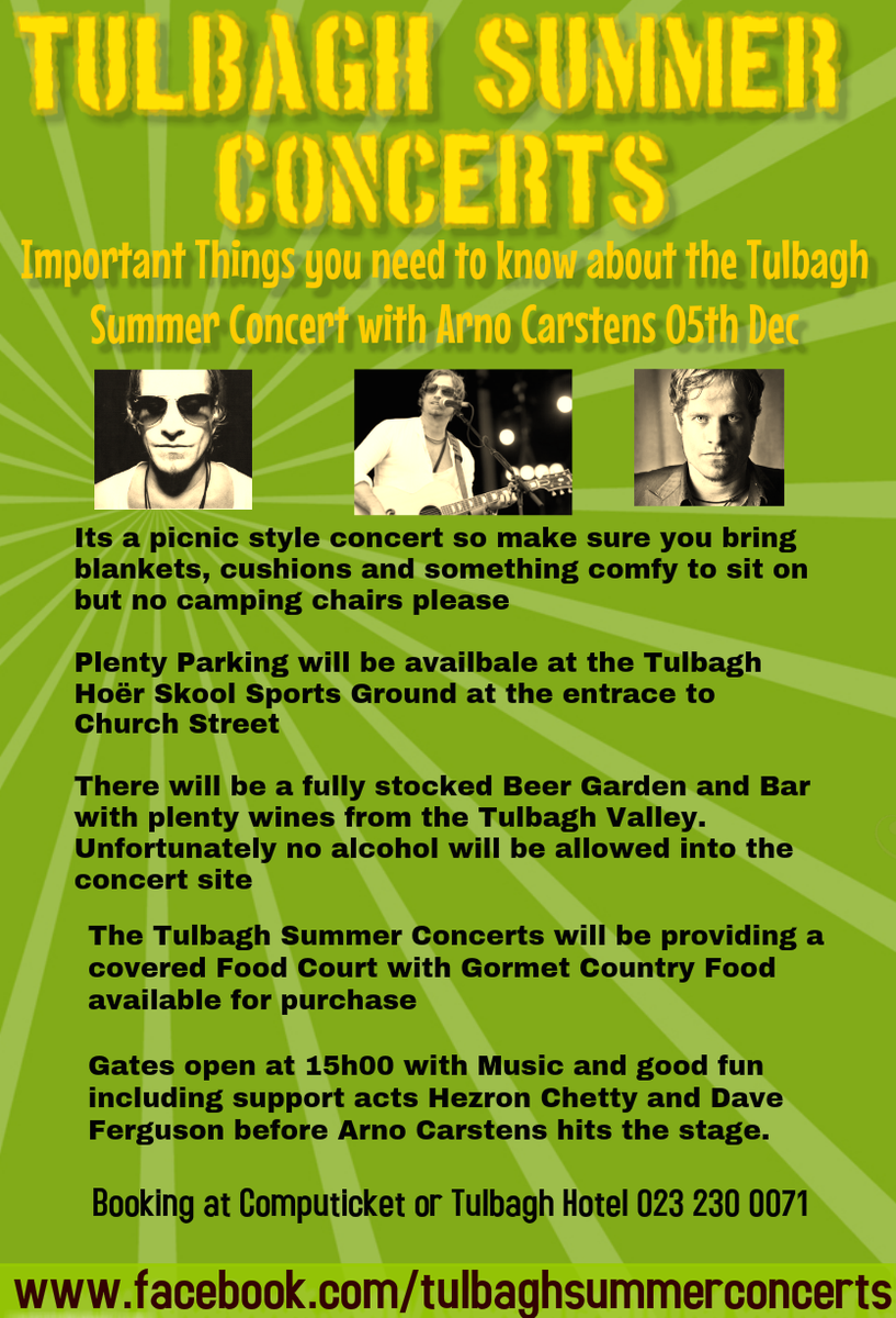 TulbaghSC's tweet image. Next weekend @TulbachSC promises to be an amazing show with @ArnoCarstens #tulbaghsummerconcerts @TulbaghTourism