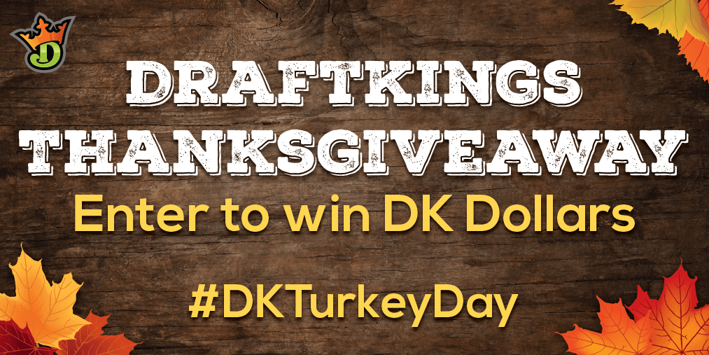 Enter to win $20 DK Dollars for you AND 5 friends! Follow @Draftkings &amp; RT by 11am EST tomorrow! #DKTurkeyDay