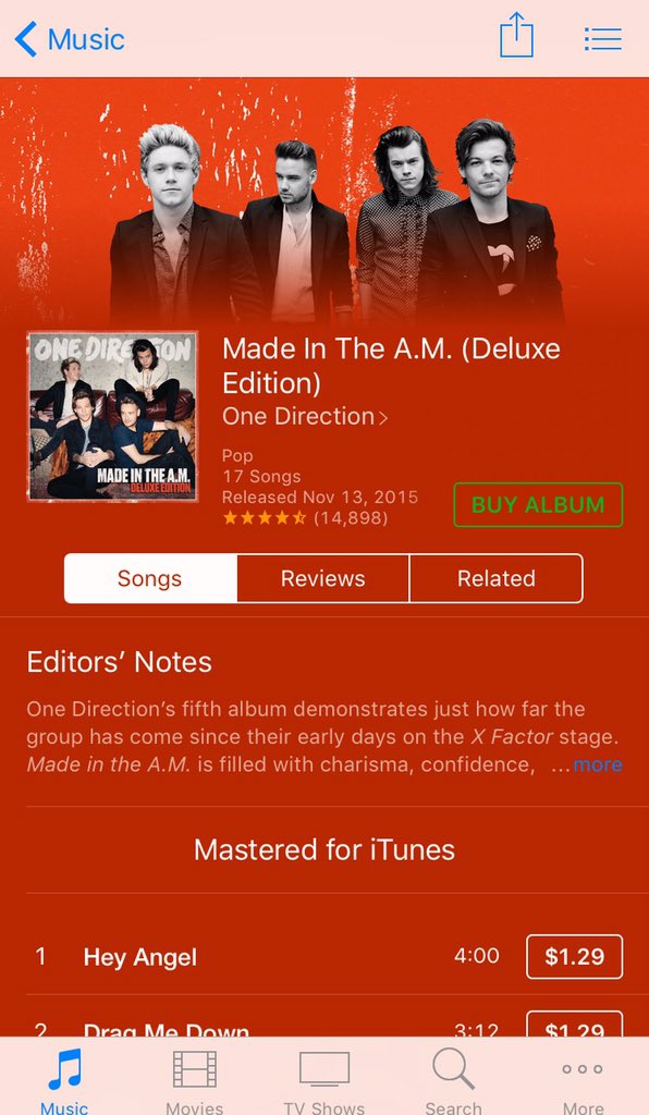 Haley_1D's tweet photo. Can you say best mom ever!!!! FINALLY GOT THE ALBUM!!!!!!❤️😍 #MadeInTheAM https://t.co/q7vRK9Trc4