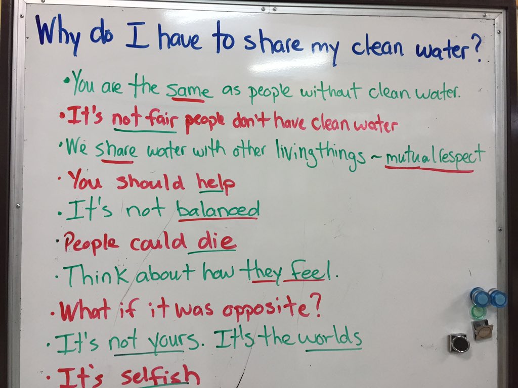 kschick78's tweet photo. Grade 2 impromptu question about access to clean water. International Mindedness LP at work. https://t.co/jbSvBswH8A