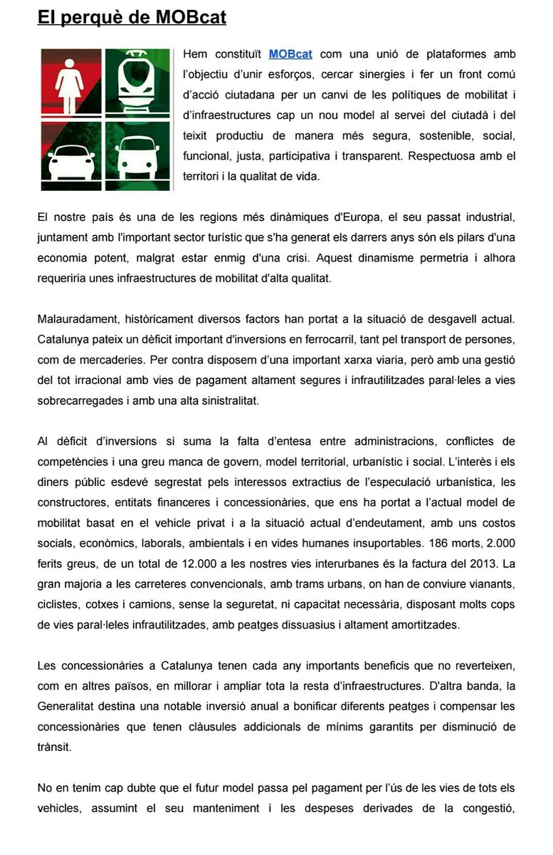 MobCat_cat's tweet photo. COMUNICAT DE #MOBcat  Nota de Premsa. https://t.co/6CGBzDCNOl https://t.co/7bBoQpJxQQ