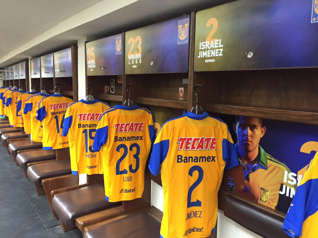 TigresOficial's tweet photo. El vestidor ya se encuentra listo para recibir al plantel de @TigresOficial https://t.co/FtURTA0psc