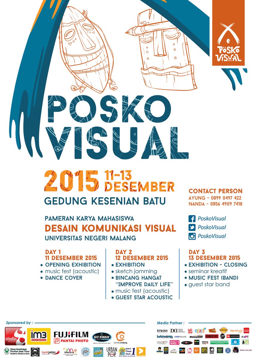 AcaraMahasiswa's tweet photo. #batu 11-13 Desember 2015 | @poskovisual Pameran DKVUM | GEDUNG KESENIAN BATU | #poskovisual #povi2015 Cek Fav. https://t.co/MfVjXB27QX