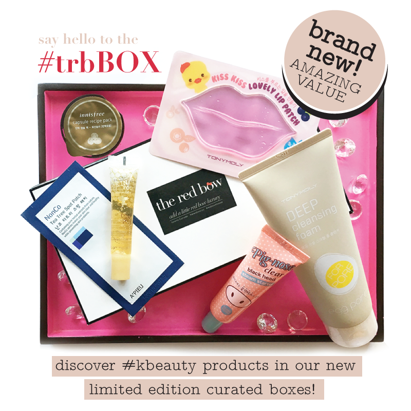 redbowshoppe's tweet photo. it’s here! say hi to our #trbBOX SKIN EDITION .01 - 6 #KBEAUTY PRODUCTS for $39 ($45 value) https://t.co/e762OLk8TW https://t.co/hMtzY1IPNh