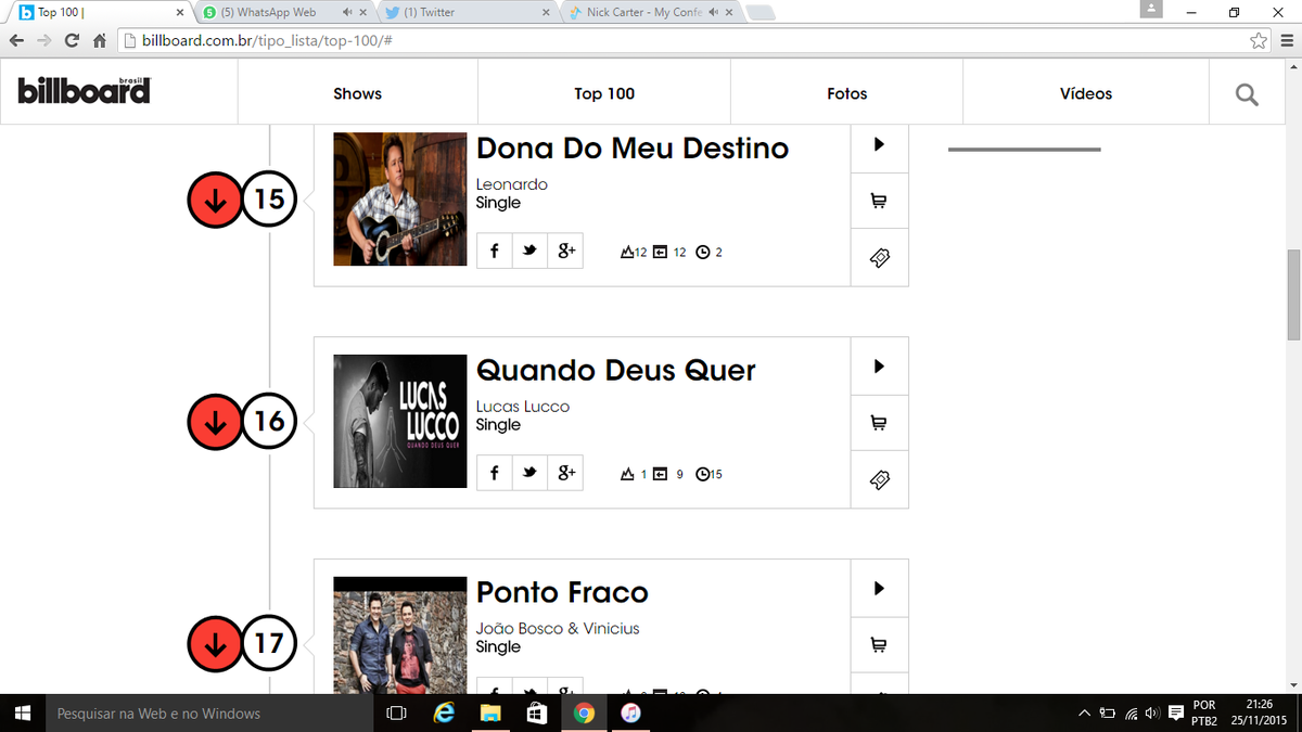 LuccoManaus_'s tweet photo. #QuandoDeusQuer se encontra em 16° lugar na #Bilboard. https://t.co/laPhSNgPHH