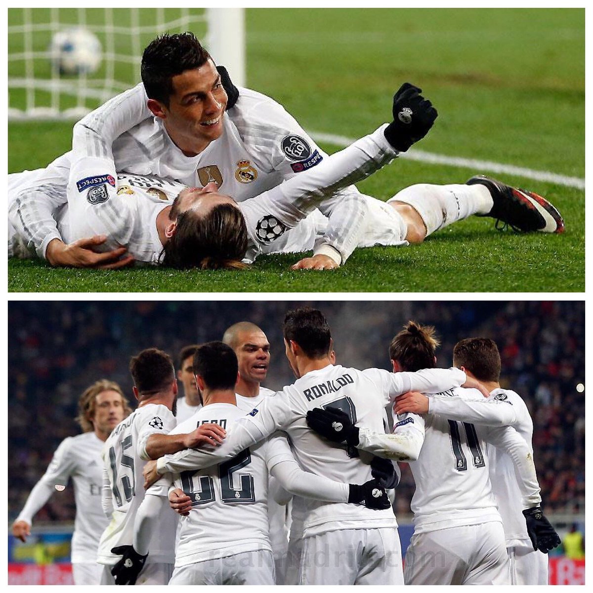 Cristiano's tweet photo. Round of sixteen! Here we go #realmadrid https://t.co/onW6SY5VjT