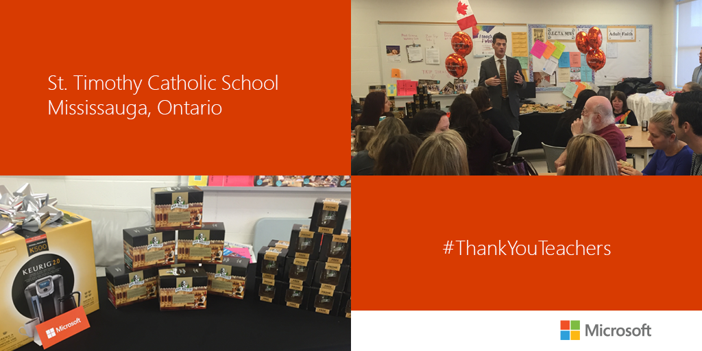 AnthonySalcito's tweet photo. Congrats @StTimothyDPCDSB for empowering 21st Century Learning in your classrooms &amp; community! #ThankYouTeachers https://t.co/2sbdV5vlVd
