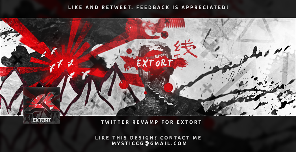 GFXSC's tweet photo. Check out this design that @Gmzymeus made for "Extort" *RTs and FAVs are highly appreciated!* Give him a follow. https://t.co/PJiKOP3Cxc