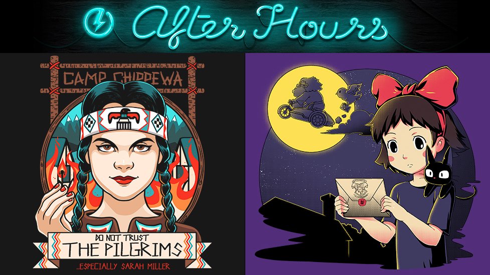 teefury's tweet photo. After Hours - "Fiery Thanksgiving" by @Bambootaโ & "You Have Been Accepted" by #CoinboxTees. https://t.co/9uf28cSmRC https://t.co/VqsdARpAFR