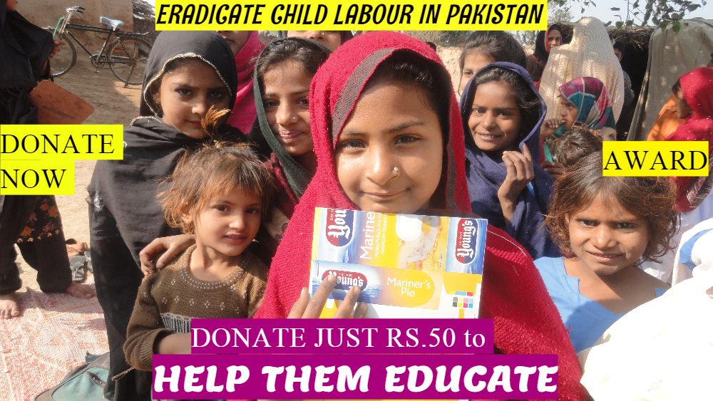 AwardPakistan's tweet photo. Donate to eradicate Child-labor from Pakistan #HelpThemEducate.For online donations visit https://t.co/yRfderXPM3 https://t.co/UgrObCM8N5