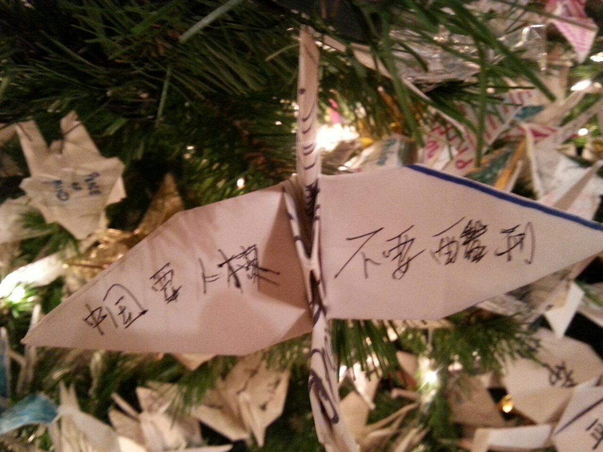 lss007's tweet photo. 关注唐志顺、幸清贤。Rt @Hejuanus  北京时间2015.11.26是唐志顺幸清贤被绑架羁押第52天。 刚才在洛杉矶市政厅的感恩树上帮各位去题词了： “中国要人权不要酷刑”“释放唐志顺幸清贤”“陈云飞王宇回家” https://t.co/pquvIvWHbw