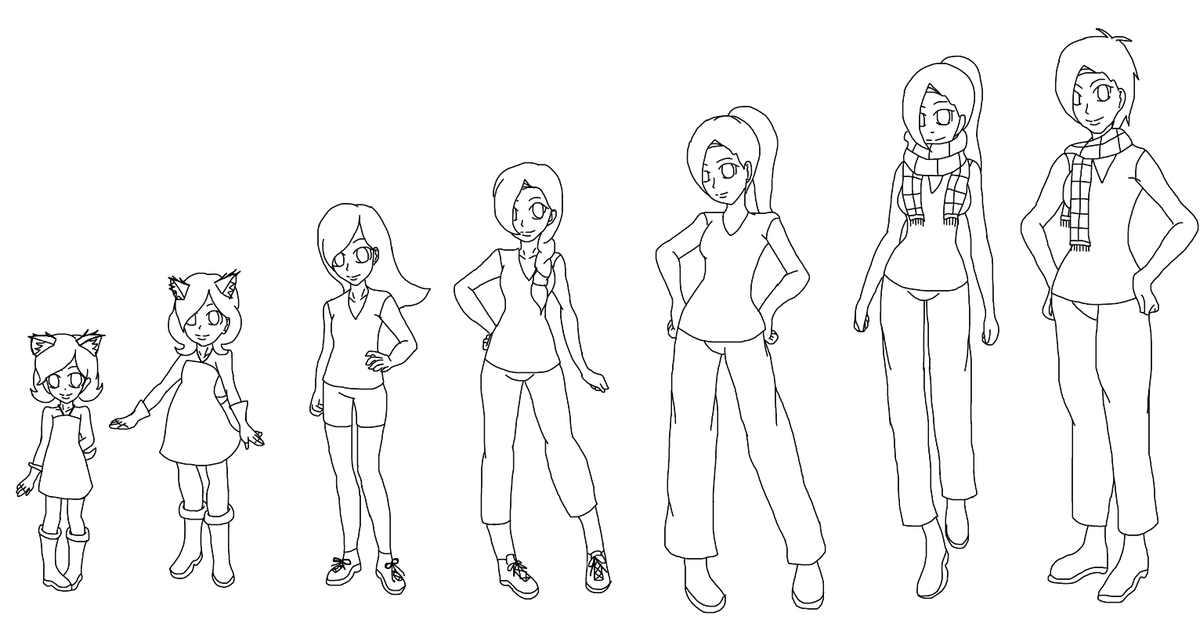 OotoriPatriarch's tweet photo. // [@FemaleFireMage] Lineart for Angel's Age Chart ~ XD Go Go! #TeamAngelFireheart #AgeChart #WriterSpeaks https://t.co/BtBn6beEvU