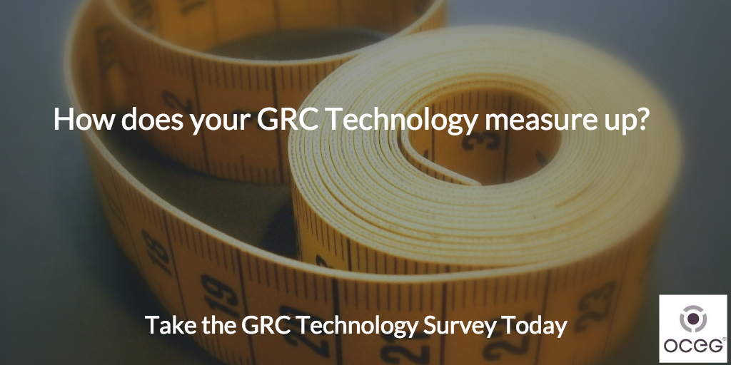 oceg's tweet photo. How does your #GRCTechnology measure up? We need to know: take the #GRCTechSurvey https://t.co/b6RrGkDcnP https://t.co/LO51pu2qqy