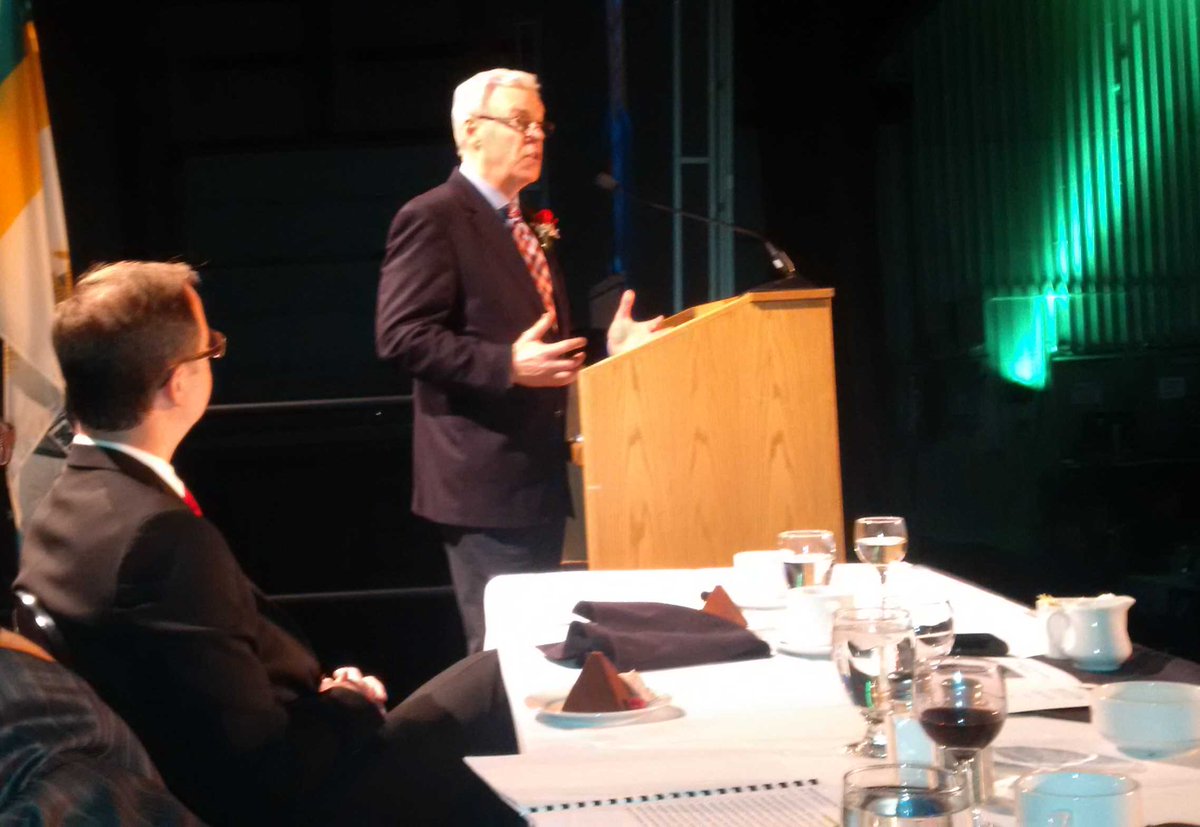 drewcaldwell's tweet photo. Premier @GregSelinger addresses @AMMManitoba #AMMAGM. @MayorGoertzen #Infrastructure our top priority. #mbpoli https://t.co/3oslpjbtN5
