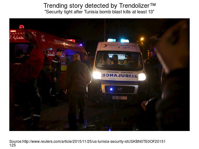 Security tight after #Tunisia bomb blast kills at least 13 #presidentialguard vlaamsemedia.trendolizer.com/2015/11/securi…