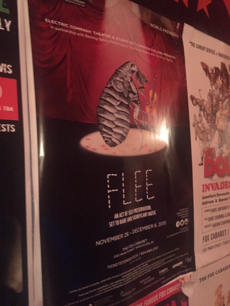 EleanorPoodle's tweet photo. Tonight: seeing @Studio58Theatre's other show, FLEE. If you trust no one else on fleas, trust a dog. #FLEEattheFox https://t.co/lzmYb7fWUz