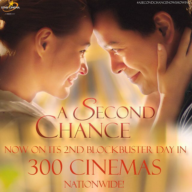 ChikaPilipinas's tweet photo. 2nd mega blockbuster day na and now in 300 CINEMAS nationwide! #ASecondChanceNowShowing #ThankYouForTheLove #ASecon… https://t.co/IyUvu1r2TF