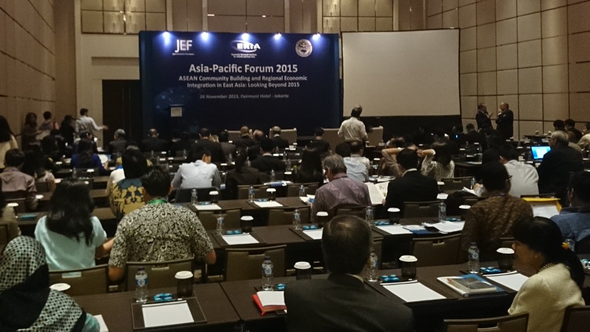 ERIAorg's tweet photo. The Asia Pacific Forum 2015 #APF2015 @FairmontJakarta https://t.co/gpiv4td7Kf