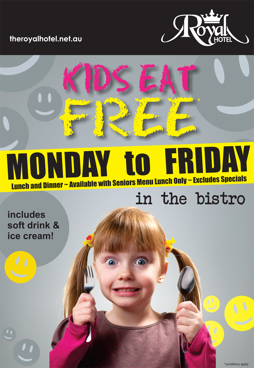 RoyalHotelKT's tweet photo. Allow us to take care of dinner tonight. Kids eat free in our bistro lunch or dinner, Monday to Friday*. https://t.co/CWe7LDJBlD