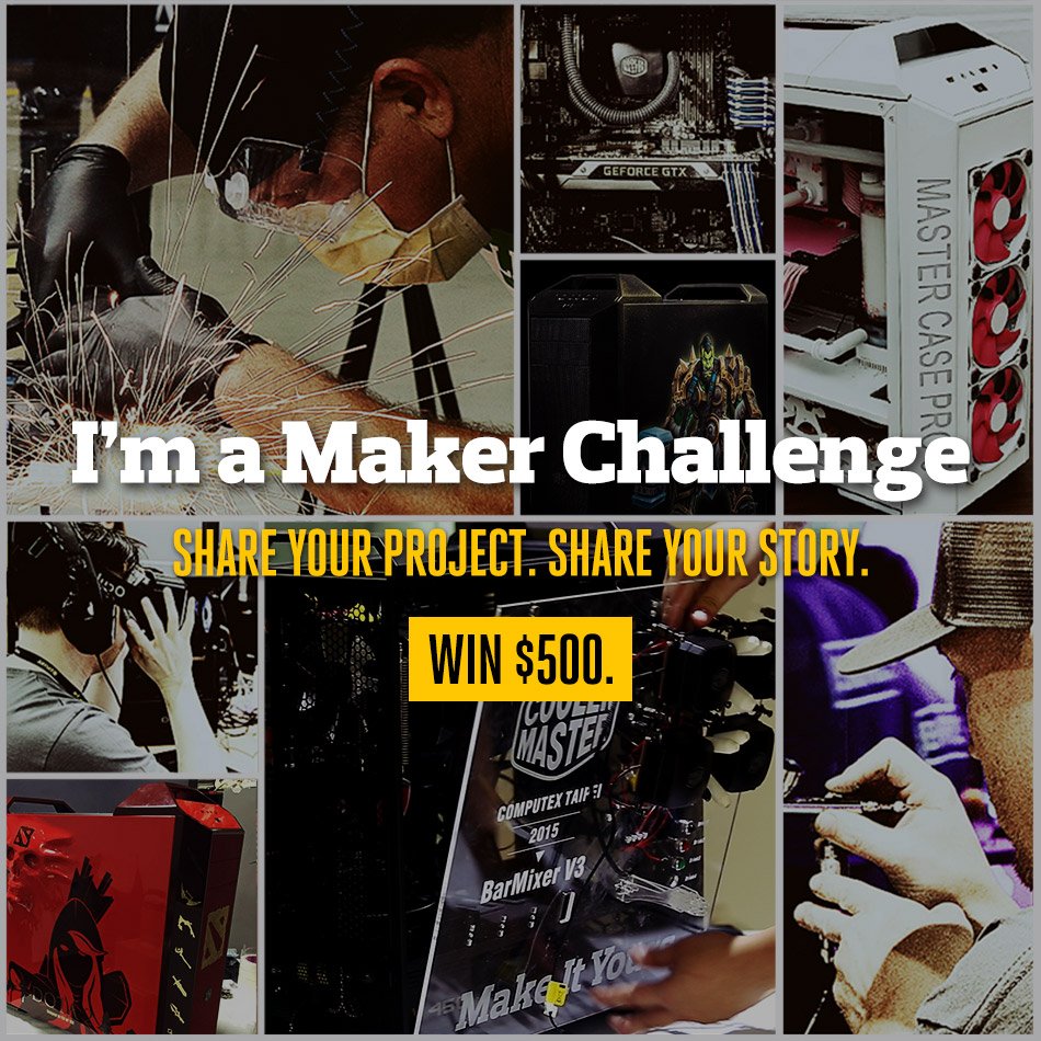 CoolerMasterJP's tweet photo. ”I’m a Maker”チャレンジ!改造ケースや冷却ファンを使ったホバークラフトなど、製品本来の用途に捕らわれない面白アイディアを募集!優秀賞は$500を贈呈!https://t.co/uUavsF1XSs #CMMAKER” https://t.co/EOjRbVRV0P