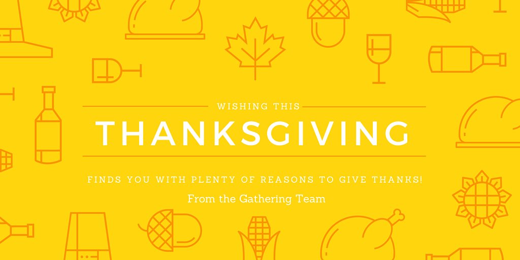 To those who celebrate, have a wonderful Thanksgiving!