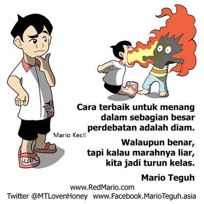 Cara terbaik untuk menang dalam sebagian besar perdebatan adalah diam. MT