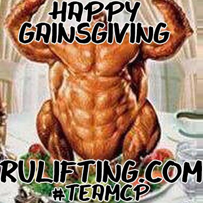 RULifting's tweet photo. Happy #Gainsgiving! Have a safe holiday &amp; check https://t.co/L4RlCBBeXA for real #Supp #Gains #TeamCP #Thanksgiving https://t.co/5DPVXZw2vP