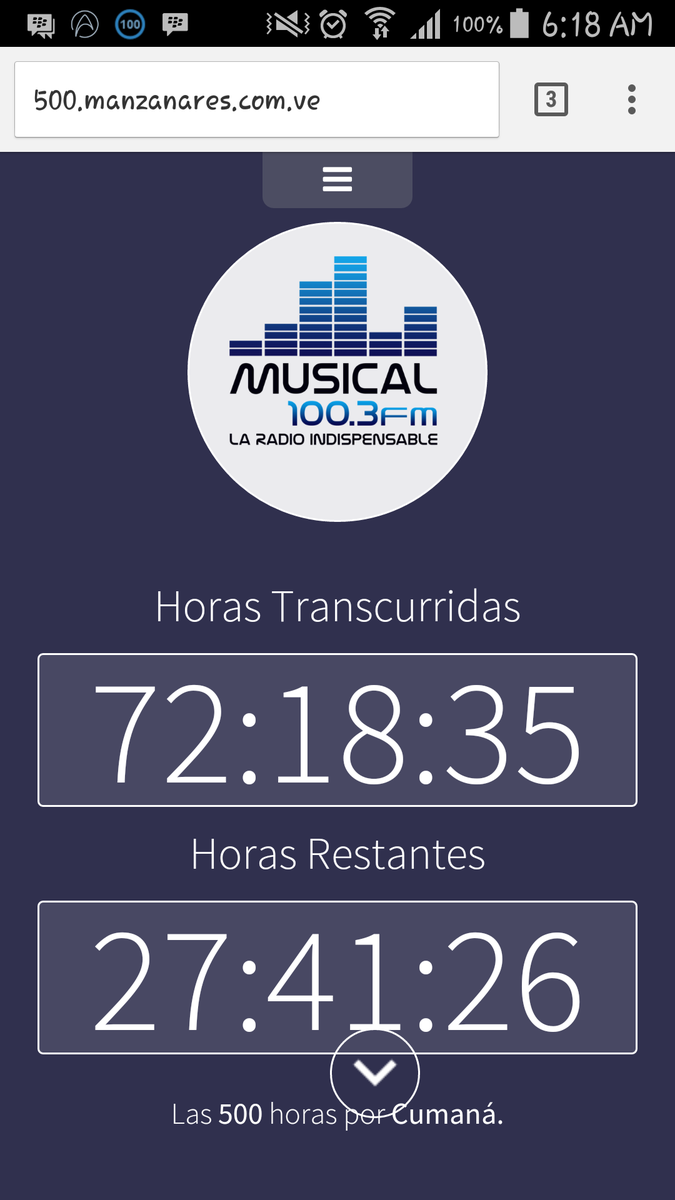 anolaimag's tweet photo. Falta poco @musical100fm  #sisepuede https://t.co/otoOkd6Cw4