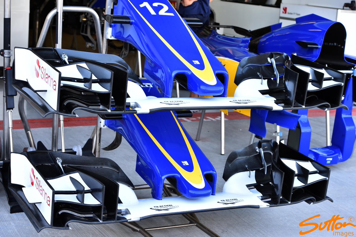 MSI_Images's tweet photo. The #frontwings stacked outside the garage for @ToroRossoSpy @SauberF1Team @McLarenF1 @ScuderiaFerrari @ymcofficial https://t.co/swNKETF4nA
