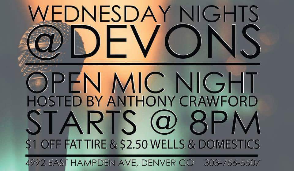 CrawfordComedy's tweet image. It's that time of the week ppl. One of the most fun comedy open mics in CO starts in a hour!! #Devons #DenverLife